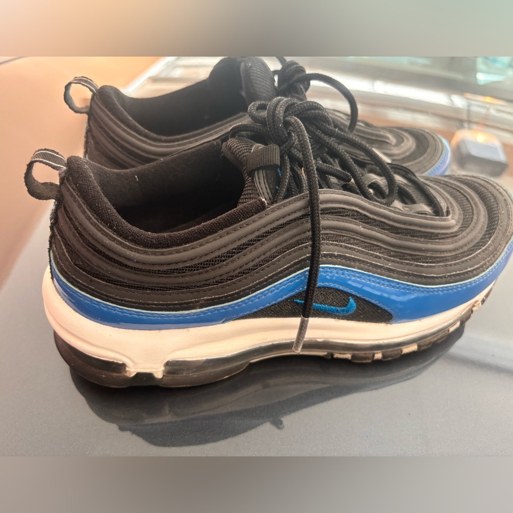 Used Nike Airmax 97 black & blue, size 8.5.
